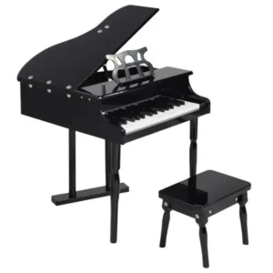 New 30 keys Childs Toy Grand Baby Piano with Kids Pinao Bench Wood-Black