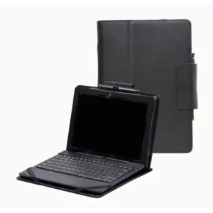 i-UniK Smartab 10.1" Southern Telecom ST1009X Folio PU Leather Tablet Case with Bonus Stylus - Black