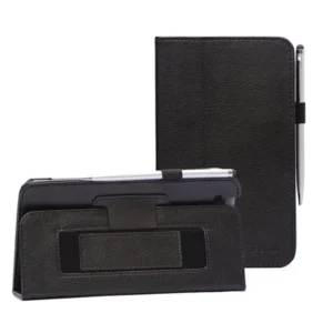 i-UniK CASE for Smartab 7 Nougat Tablet Model #ST7150 Slim Folio PU Leather Tablet Cover Case with Bonus Stylus - Black