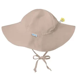 Iplay Brim Sun Hat for Baby Boy Baby Girl or Unisex Sun Protection Wide Brimmed Baby Hat - Solid Khaki Beige Tan Infant 9-18 Months Adjustable Fit Outdoor Hat With Chin Strap Floppy Beach Swim