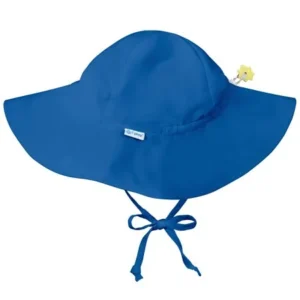 Iplay Brim Sun Hat for Baby Boys Sun Protection Wide Brimmed Hat- Solid Royal Blue-Newborn 0-6 Months Baby Boy Hat Is Adjustable To Fit Outdoor Hat With Chin Strap; Pool Beach Floppy Fisherman Swim