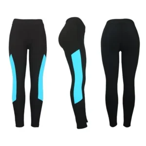 Women's Athletic Fitness Sports Yoga Pants Black/Blue-Small/Medium