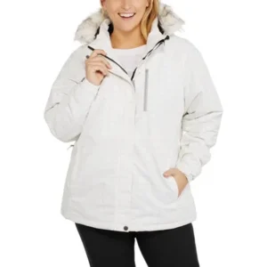 Iceburg Women's Plus-Size Insulated Ski Jacket With Removable Hood