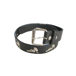 New Leather Hot Girls Wind Blowing Hair Belt - Black (2 Sizes Available), 38-40