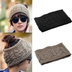 Fashion Korean Winter Warm Women Braided Knit Hat Cap Headband Hair Bands