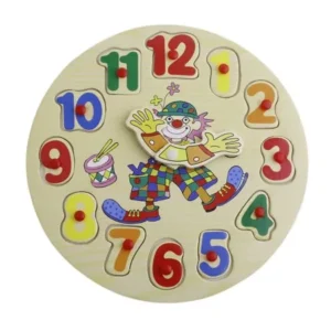 Wooden Puzzle Toy Cognitive Jigsaw Cartoon For Kid Baby Children Educational Learning Geometry Clock Recognition Stacking Toys