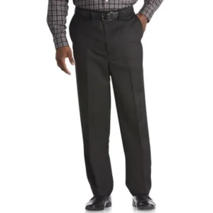 Men's Big & Tall Oak Hill Flat-Front Microfiber Pants