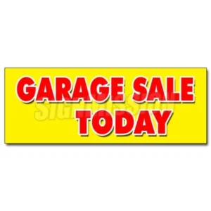 12" GARAGE SALE TODAY DECAL sticker household tools furniture antique clothes