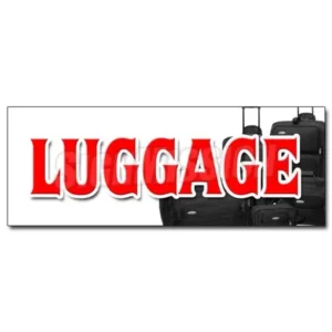 12" LUGGAGE DECAL sticker designer name brands leather discount handbags sale