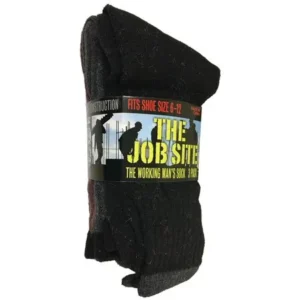 Gold Medal International The Job Site Working Men's Socks 3 Pack Mens THEJOBSITE-BLKBRGR