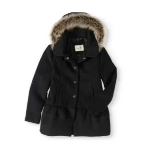 Sebby Girls' Snap Front Tiered Coat