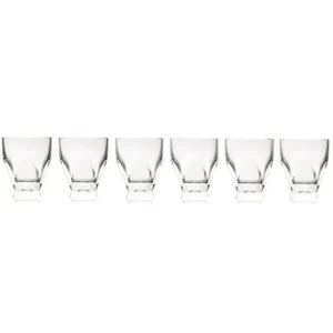 Lorren Home Trends Diamonte 8 oz. Double Old Fashion Drinking Glass (Set of 6)
