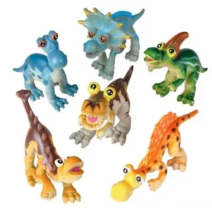 Super Cute Baby Cartoon Dinosaur Set of 6 Toys