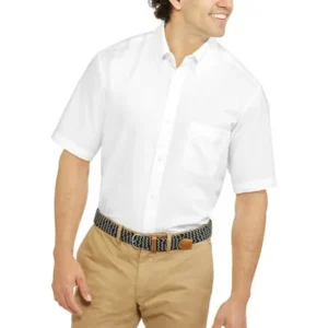 George Men's and Big Men's Short Sleeve Oxford Shirt up to 3XL