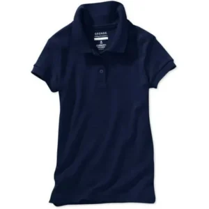 George School Uniform Girls Plus Size Short Sleeve Polo Shirt with Scotchgard Stain Resistant Treatment