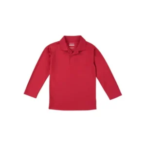 School Uniform Boys Long Sleeve Performance Polo Shirt