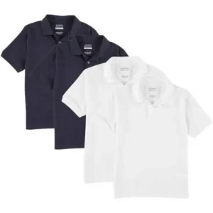 Boys School Uniforms Short Sleeve Pique Polo Shirts, 4-Pack Value Bundle (Little Boys & Big Boys)