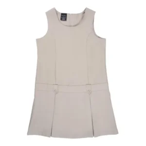 Girls' School Uniform Belted Jumper with Buttoned Belt Loops