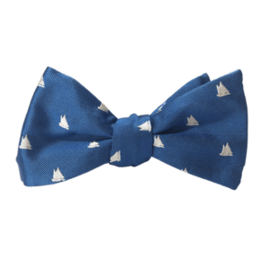 Lifelines Apparel Adjustable Length Nautical Self Tie Silk Bow Tie for Men, Blue