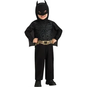 uhc boy's batman dark knight black superhero fancy dress toddler child costume, 2t-4t