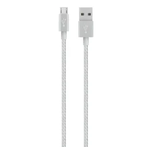 Belkin 4-Foot MIXIT Metallic Silver Durable Micro USB Cable, Universal for Micro USB Devices (Galaxy, Android, Windows, etc)