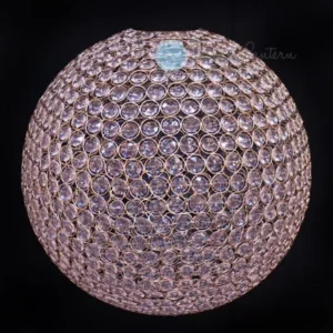 Quasimoon Designer Crystal Stainless Steel Chandelier - 14 Inch Round Sphere, Bejeweled by PaperLanternStore