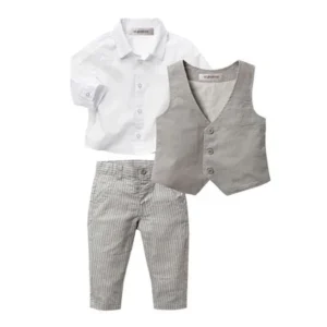 Infant Baby Kid Boy Formal Wear Shirt, Vest and Pants 3-pc (100/2-3 Years)