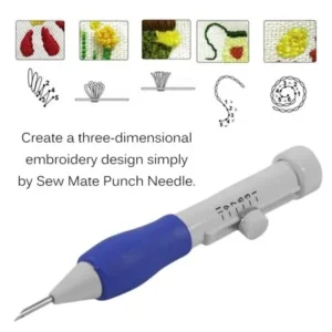 Hot Sale DIY Sewing Stitching Punch Needle Set Punching Newest Embroidery Craft Tool, White