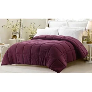 Super Oversized - High Quality - Down Alternative Comforter - Fits Pillow Top Beds - King 110" x 96" - Dark Maroon