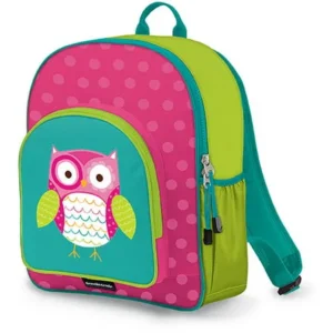 Eco Kids Owl Girls School Backpack, 14, Pink/Turquoise