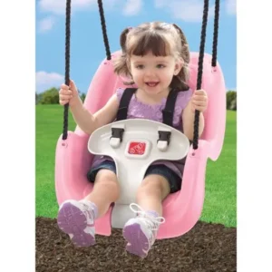 Step2 Infant To Toddler Swing, Durable Weather-Resistant Kids Outdoor Toy Pink
