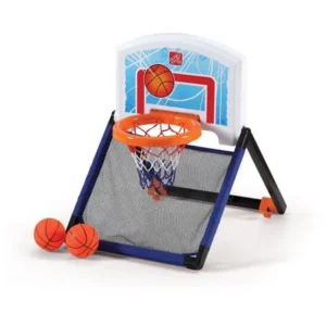 Step2 Floor To Door Toddler Basketball Hoop - Kids Durable Indoor Basketball Court Toy