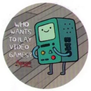 Adventure Time Bleemo Play Video Games Button AB4518