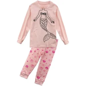 FANCYINN Little Girls Pajamas Cotton Mermaid Pjs Child Clothes Kids Shirts 2 to 7 Years