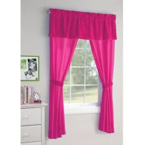 Your Zone 5-Piece Poodle Girls Bedroom Curtain Set