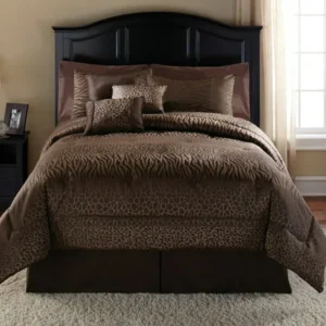 Mainstays 7 Piece Safari Comforter Set, Full/Queen