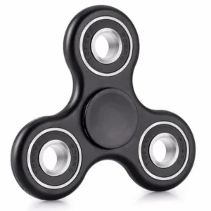 Tri-Fidget Hand Spinner, Mignova Ultra Fast Bearings, Finger Toy, Great Gift for ADD, ADHD, Anxiety, and Autism Adult Children (Black)