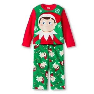 The Elf on the Shelf Boys 2-Piece Christmas Fleece Sleepwear Pajama Set XS