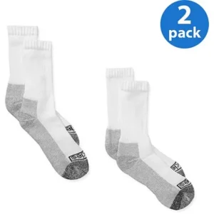 Men's Extra Cushioning Steel Toe Crew Work Socks, 2-Pack