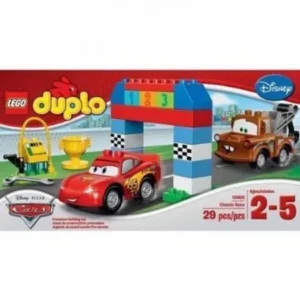 Lego Duplo Cars Disney Pixar Cars Classic Race-big Colorful Building Bricks and Blocks Sets Collectible Toys for Boys From 2-5 Years-includes Lightning Mcqueen and Mater Lego Duplo Figures- Imported F