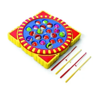 Fishing Toy With 21 Fish 4 Poles Battery Operated Musical Fishing Game