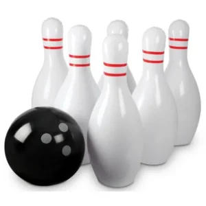 Giant Inflatable Bowling Game Set - 25" Ball With Six 30" Pins Outdoor Toys