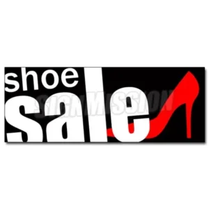 12" SHOE SALE DECAL sticker store shoes clearance ladies athletic men's tennis