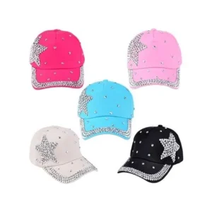 Children Kids Fashion Rhinestone Hat Star Shaped Casual Unisex Baseball Cap