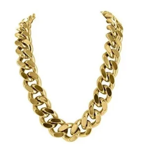 Mens Thick Heavy Chain Necklace With 14k Yellow Gold Finish For Men Sale Uniq