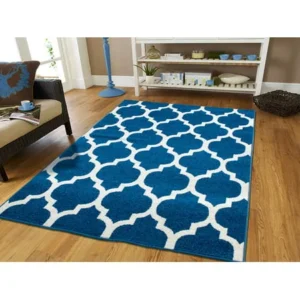Fashi Luxury Morrocan Trellis Rugs 8x10 Area RugsBlue Rugs for Living Room 8x11Dining Room Rug for Under the Table