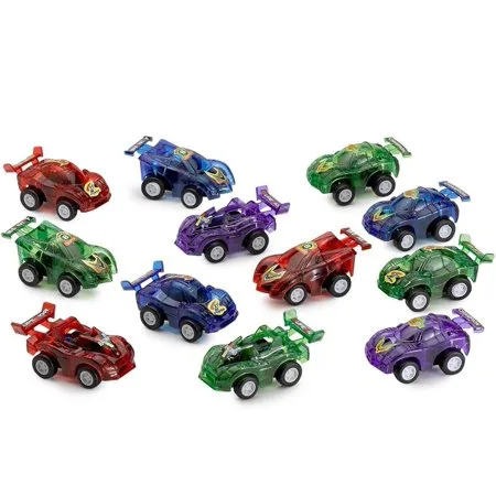 Friction PullBack Car Assortment â€“ 12 Pack 2.5 Inches Assorted Colors - Cool And Fun - Push And Go Cars â€“ Toys, Party Favors, Gifts â€“ By Kidsco