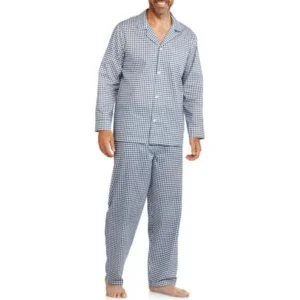 Fruit of the Loom Men's and Big Men's Long Sleeve, Long Pant Pajama Set