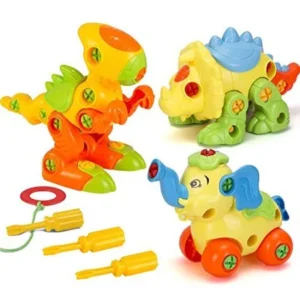 Cyber Monday Deal! Dinosaur Toys, STEM Dino Take Apart Toys with Screwdriver Tools, Construction Engineering Building Play Set For Boys Girls Toddlers, Best Christmas Gift Toy, 3 Pack