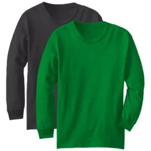 Regular Fit Youth Long Sleeves Cotton TShirt - Boys Girls 7-16 Yrs Old - Pack Deal